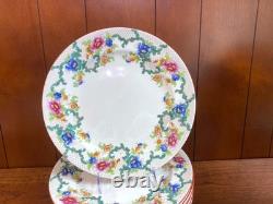 Ca. 1930s ROYAL CAULDON bone china dinnerware, cups set, 48pcs, gorgeous