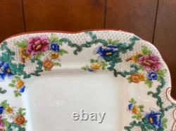 Ca. 1930s ROYAL CAULDON bone china dinnerware, cups set, 48pcs, gorgeous