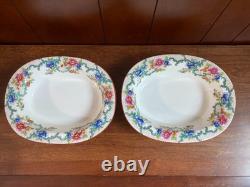 Ca. 1930s ROYAL CAULDON bone china dinnerware, cups set, 48pcs, gorgeous
