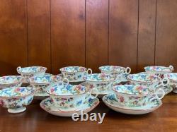 Ca. 1930s ROYAL CAULDON bone china dinnerware, cups set, 48pcs, gorgeous