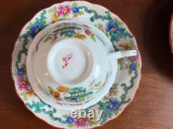 Ca. 1930s ROYAL CAULDON bone china dinnerware, cups set, 48pcs, gorgeous
