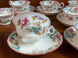 Ca. 1930s ROYAL CAULDON bone china dinnerware, cups set, 48pcs, gorgeous