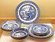 Churchill Blue Willow China (4) Place Settings Made England Microwave Dishwasher