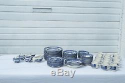 Churchill Blue Willow English Tableware 105 Piece Set of Serving Dishes 1573B