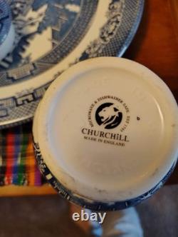 Churchill China (England) complete set of 8, 2 large Platters, tea pot, pitcher Churchill China (England) complete set of 8, 2 large Platters, tea pot, pitcher