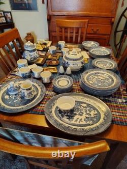 Churchill China (England) complete set of 8, 2 large Platters, tea pot, pitcher