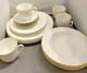 Churchill Fine Bone China White Gold Trim 4-Place Settings 20 Pieces Exquisite