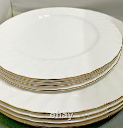 Churchill Fine Bone China White Gold Trim 4-Place Settings 20 Pieces Exquisite
