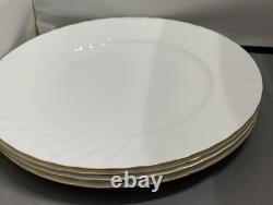 Churchill Fine Bone China White Gold Trim 4-Place Settings 20 Pieces Exquisite