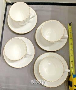 Churchill Fine Bone China White Gold Trim 4-Place Settings 20 Pieces Exquisite