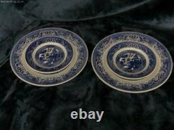 Churchill, Royal Blue Willow Massive 42 Piece China Set