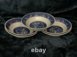 Churchill, Royal Blue Willow Massive 42 Piece China Set