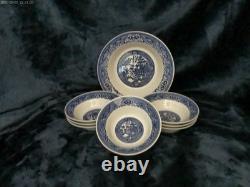 Churchill, Royal Blue Willow Massive 42 Piece China Set