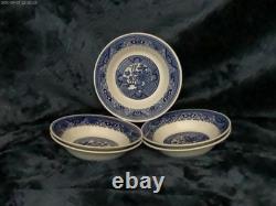 Churchill, Royal Blue Willow Massive 42 Piece China Set