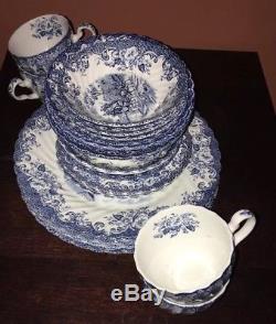Coaching Scenes by Johnson Brothers China-Blue Set of 24 Made In England SALE