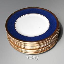 Coalport Athlone Blue, Set Of 11 Bread & Butter Plates, Bone China, England