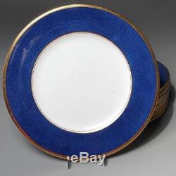 Coalport Athlone Blue, Set Of 12 Dinner Plates, Bone China, Made In England