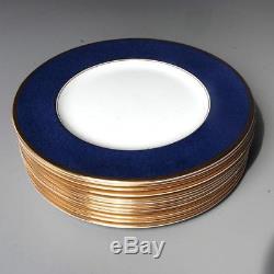 Coalport Athlone Blue, Set Of 12 Dinner Plates, Bone China, Made In England