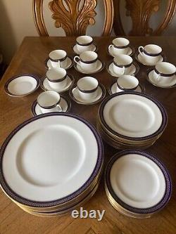 Coalport Bone China Blue Wheat Five Pc Place Setting For Twelve