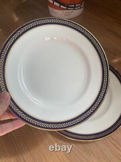 Coalport Bone China Blue Wheat Five Pc Place Setting For Twelve