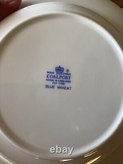 Coalport Bone China Blue Wheat Five Pc Place Setting For Twelve