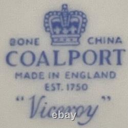 Coalport Bone China Viceroy 24Kt Gold on White Salad Plate 3pc Set England 8