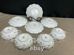 Coalport CHELSEA Fine China England Set of 4 Cream Soup Bowls withSaucers