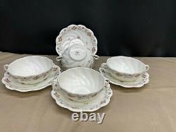 Coalport CHELSEA Fine China England Set of 4 Cups & Saucers 2 3/4 Tall