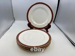 Coalport England Bone China RED WHEAT Dinner Plates Set of 5