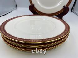 Coalport England Bone China RED WHEAT Dinner Plates Set of 5