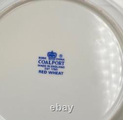 Coalport England Bone China RED WHEAT Dinner Plates Set of 5