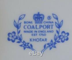 Coalport England Khotar Set of 8 Dinner Plates -Bone China