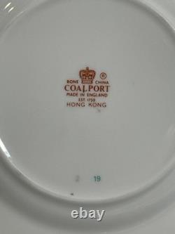 Coalport Hong Kong Bread & Butter Plates Set of 7 Bone China England Rare HTF