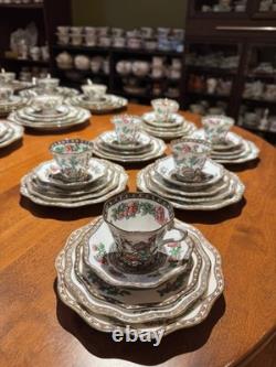 Coalport Indian Tree 6 Place 30pc Bone China Tea Set England Luncheon EXC