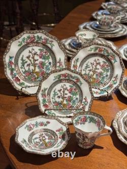 Coalport Indian Tree 6 Place 30pc Bone China Tea Set England Luncheon EXC