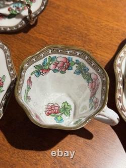 Coalport Indian Tree 6 Place 30pc Bone China Tea Set England Luncheon EXC