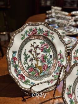 Coalport Indian Tree 6 Place 30pc Bone China Tea Set England Luncheon EXC