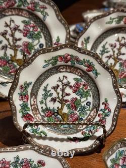 Coalport Indian Tree 6 Place 30pc Bone China Tea Set England Luncheon EXC