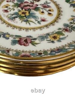 Coalport Ming Rose Bread Cake Plates 6 1/4 Bone China Porcelain Set 6 England