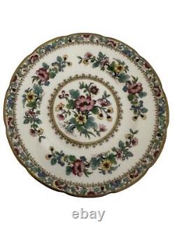 Coalport Ming Rose Bread Cake Plates 6 1/4 Bone China Porcelain Set 6 England