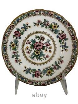 Coalport Ming Rose Bread Cake Plates 6 1/4 Bone China Porcelain Set 6 England