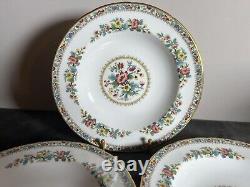 Coalport Ming Rose Fine Bone China Large Rim Soup Bowl Set Of 3 Mint Cond