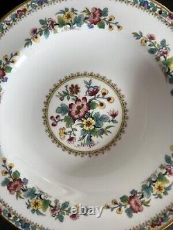 Coalport Ming Rose Fine Bone China Large Rim Soup Bowl Set Of 3 Mint Cond