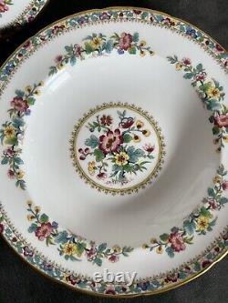 Coalport Ming Rose Fine Bone China Large Rim Soup Bowl Set Of 3 Mint Cond