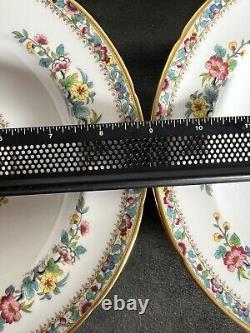 Coalport Ming Rose Fine Bone China Large Rim Soup Bowl Set Of 3 Mint Cond