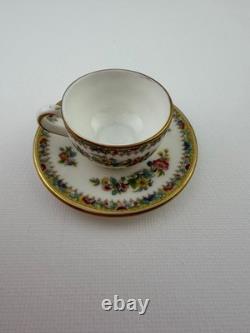 Coalport Ming Rose Miniature Tea Set Bone China England Teapot Cup Saucer Plate