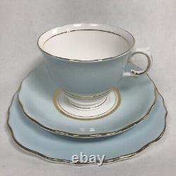 Colclough Blue Tea Set Cups Saucers Plates Cake Plate Jug Bowl England China