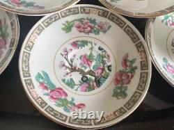 Colclough China Demitasse 10 Cup & Saucer Set Indian Tree Vintage Bone China