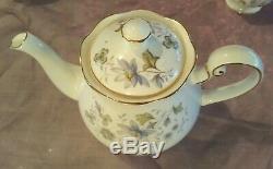 Colclough England Bone China 32 Piece Tea Set 1962 Rhapsody In Blue with Tea Pot