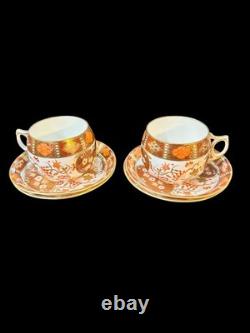 Collingwood Bros Bone China England Rare Orange & Gold Imari 7908 Tea Set